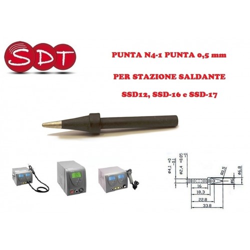 Punta 5 mm - punta, per