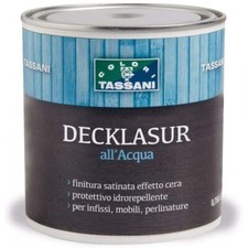 DECKLASUR ALL'ACQUA Finitura Cerata TRASPARENTE/COLORE  lt. 0,750 - Tassani