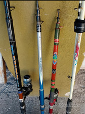 Set canne da pesca usate, da