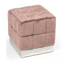 POUF CUBO IN VELLUTO CON BASE