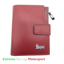 PORTAFOGLIO TOP QUALITY IN ECOPELLE MULTITASCA ROSSO LOGO VESPA CM 12,5X10