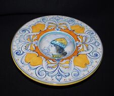 PIATTO CERAMICA FRANCO MARI DERUTA DIPINTO A MANO DIAM.24cm META' DEL '900