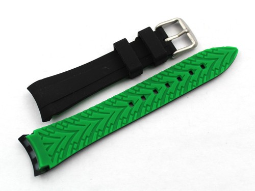 Cinturino silicone nero verde - cinturino,