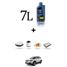 HOFFCAR Kit tagliando 4 FILTRI e 7L OLIO per Chevrolet Captiva 2.0 cdti 93kw dal