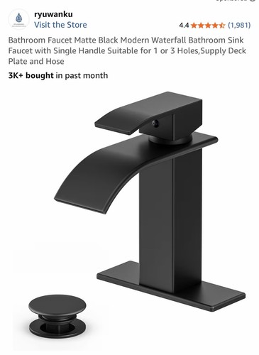 Rubinetto lavabo bagno nero