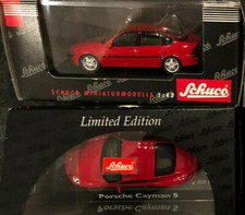 Schuco lotto 2 modelli Opel E Porsche Cayman S 1:43