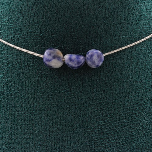 Collana perle giada blu - collana, di
