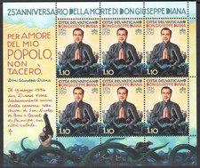 Vaticano 2019 - Minifoglio n. 1828, Don Giuseppe Diana, 6 Valori, MNH**