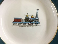 LOCOMOZIONE-ANTICHI MEZZI DI TRASPORTO-TRENI-DECORATIVO PIATTO-LOCOMOTIVA 1840