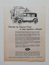 Clipping Pubblicità 1927 Automobili FORD Perchè la Nuova Ford è una 4 Cilindri