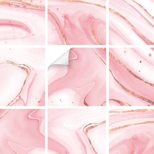 Adesivi piastrelle marmo rosa