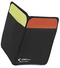 TACCUINO CON CARTELLINI ROSSO GIALLO ARBITRO ARBITRI CORSPORT CALCIO CALCETTO