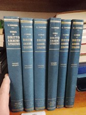 Corso Di Diritto Amministrativo Zanobini 1958 Volume 1/2/3/4/5/6