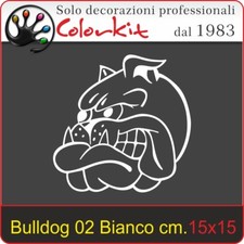 Adesivo Cane Bulldog 02 Bianco
