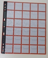 5 fogli inserti rinforzati per raccoglitoredi monete da 2 euro 30 tasche caselle