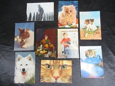 LOTTO # 9 CARTOLINE CANI GATTI DOG CAT VINTAGE ANNI 70/80/90 GADGET POSTCARD