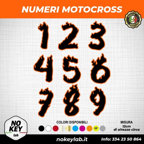 Adesivi numero gara - adesivi, moto