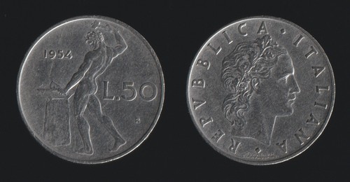 Lire 1954 vulcano italia - lire,