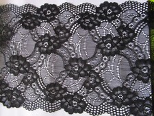 1 metro nero elastico largo 18 cm pizzo elegante IT
