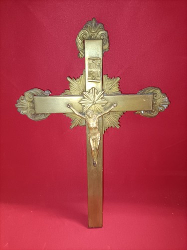 Crocifisso ottone anima in - crocifisso,