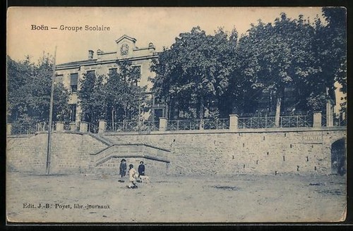 Cpa boën groupe scolaire et - boën,,