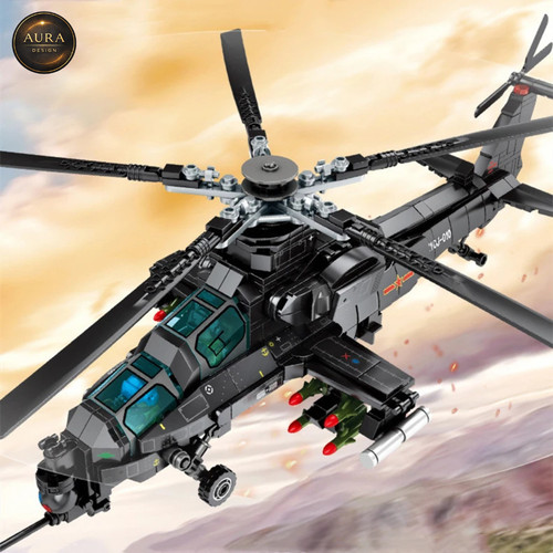 Elicottero militare mattoncini - elicottero,