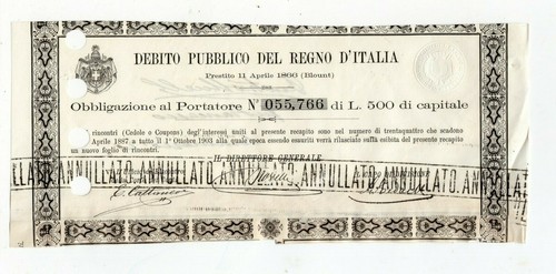 Debito pubblico del regno - del,