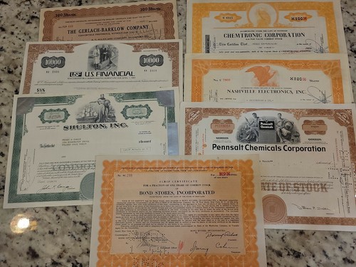 Lotto stock certificati - 7,