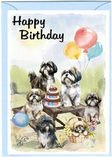 Biglietto Compleanno Shih Tzu