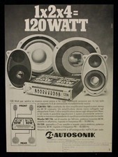 VINTAGE 1981 AUTOSONIK CAR RADIO AD / PUBBLICITÀ / WERBUNG / PUBLICITÉ / RARE