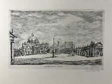Arnoldo CIARROCCHI (1916-2004) Vue de la Place St-Pierre à Rome Italie Vatican