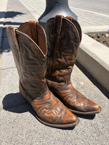Vintage brown boulet leather - brown,