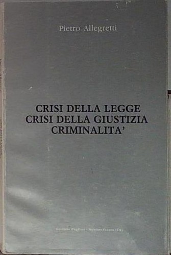 Allegretti crisi della - crisi, legge