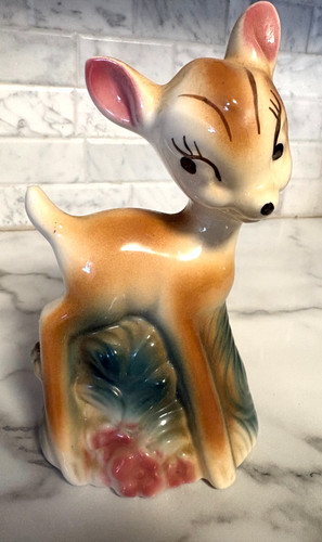 Statuina ceramica cervo bambi - statuina,