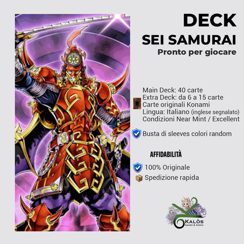 Yugioh mazzo deck sei samurai - yugioh!,