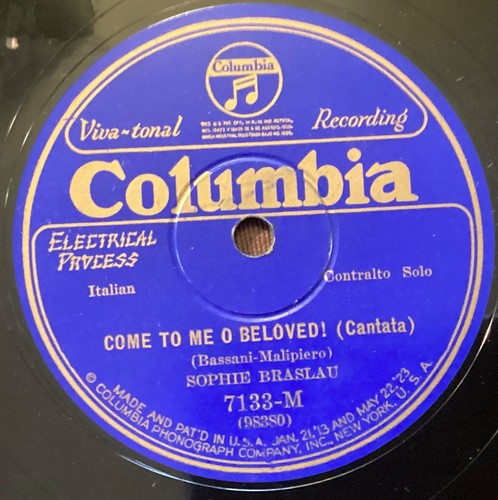 Sophie braslau o78 columbia - o78,