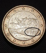 Moneta Rara,1€ Finlandia,2001 Errore Di Conio