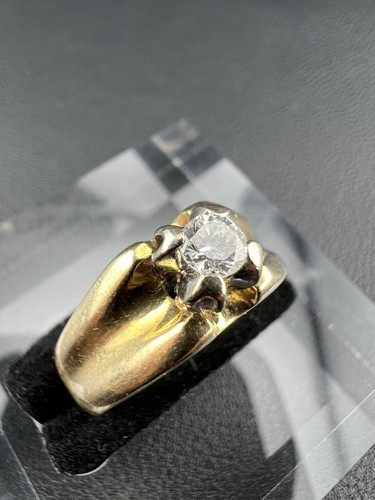 Anello solitario oro 585 - anello,