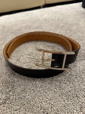 Cintura HERMES nera argento