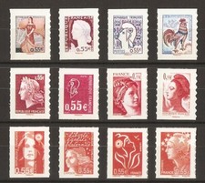 2008 FRANCE 12 TIMBRES autoadhésifs 4287 à 4298 VISAGES DE LA 5e REPUBL-NEUFS **