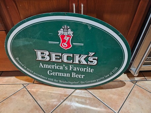 Insegna ovale vintage beck - insegna,