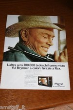 BM2=1972=REX TV YUL BRYNNER=PUBBLICITA'=ADVERTISING=WERBUNG=