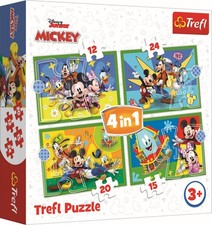 Trefl 4in1 4 12 a 24 Elementi Personaggi Disney Topolino e Amici Diversi G
