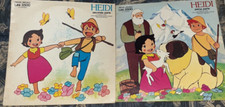 DISCHI VINILI LP HEIDI 1 e 2 PARTE,SET COMPLETO STORIA SERIE TV ANIME VINTAGE 70