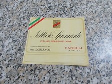 ETICHETTA VINO NEBBIOLO SPUMANTE M.BIANCO CANELLI originale NUOVA MAI ATTACCATA