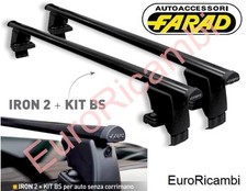 BARRE PORTATUTTO TETTO FARAD IRON130 BS25 PER VW GOLF 6 3 PORTE DAL 2008 IN POI