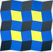 Hans Jorg GLATTFELDER "Composizione"  serigrafia originale firmata - 1972