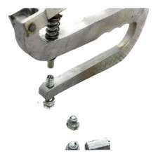 Attrezzo ribattinatrice COMPLETA  targhetta SCRITTA e STRISCE PEDANA VESPA APE