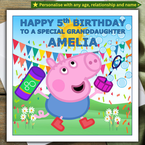 Biglietto compleanno peppa pig - biglietto,