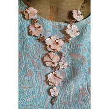 Collana vintage argento 925 e madreperla, lavorata a mano. Unica e perfetta!